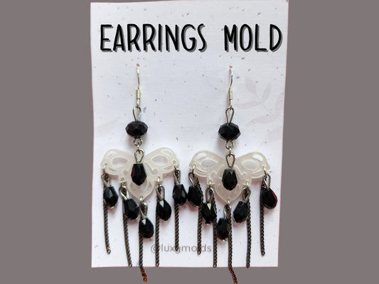 Silicone earrings mold / Silicone epoxy mold / Silicone UV resin molds / Dangle earrings silicone jewelry mold