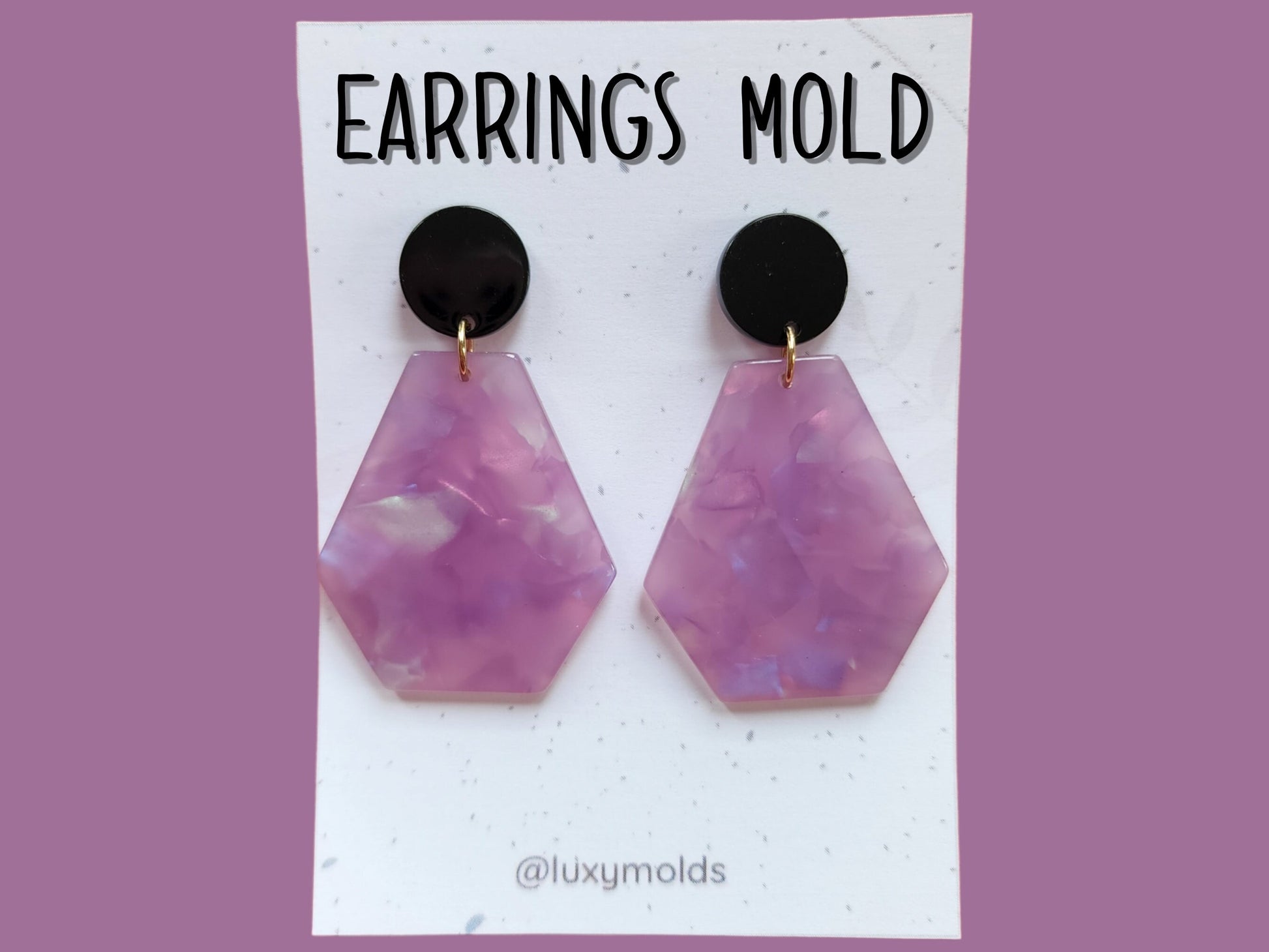 Silicone earrings mold / Silicone epoxy mold / Silicone UV resin molds / Geometry earrings silicone jewelry mold