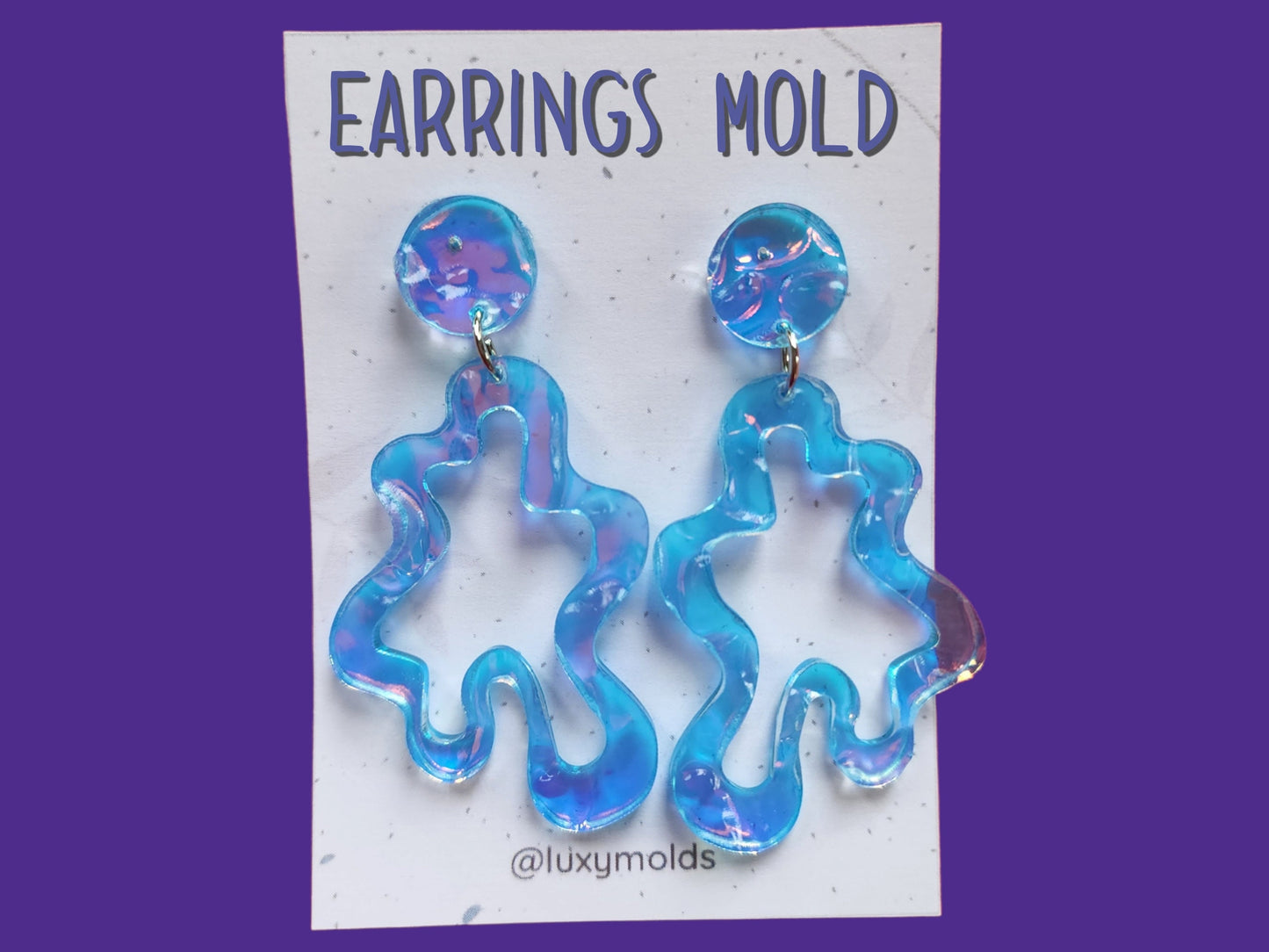 Silicone earrings mold / Silicone epoxy mold / Silicone UV resin molds / Abstract earrings silicone jewelry mold