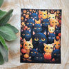 Clay transfer paper / Image transfer paper for clay/Water soluble paper for polymer clay/Halloween Black Orange Cats pattern transfer sheets