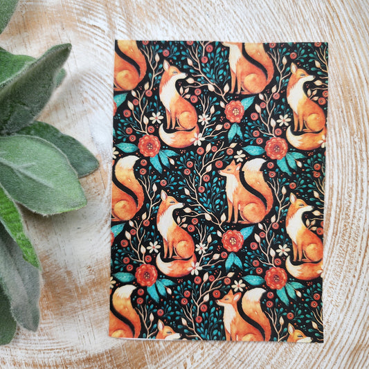 Fall Clay transfer paper / Image transfer paper for clay / Water soluble paper for polymer clay / Fox pattern transfer sheets
