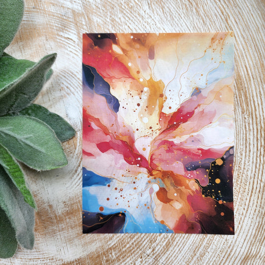 Fall Clay transfer paper / Image transfer paper for clay / Water soluble paper for polymer clay / Fall splatter pattern transfer sheets