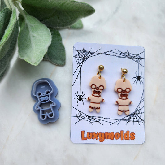 Halloween Polymer Clay cutters Stud earring clay cutters Earrings molds Polymer clay tool Mumia sharp cutter stamp