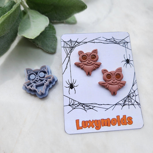 Halloween Polymer Clay cutters Stud earring clay cutters Earrings molds Polymer clay tool Bat sharp cutter stamp