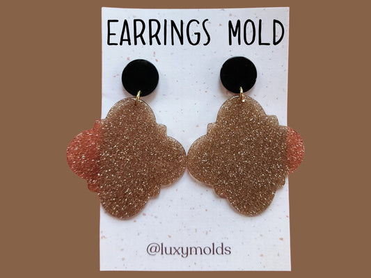 Silicone earrings mold / Silicone epoxy mold / Silicone UV resin molds / Geometry earrings silicone jewelry mold