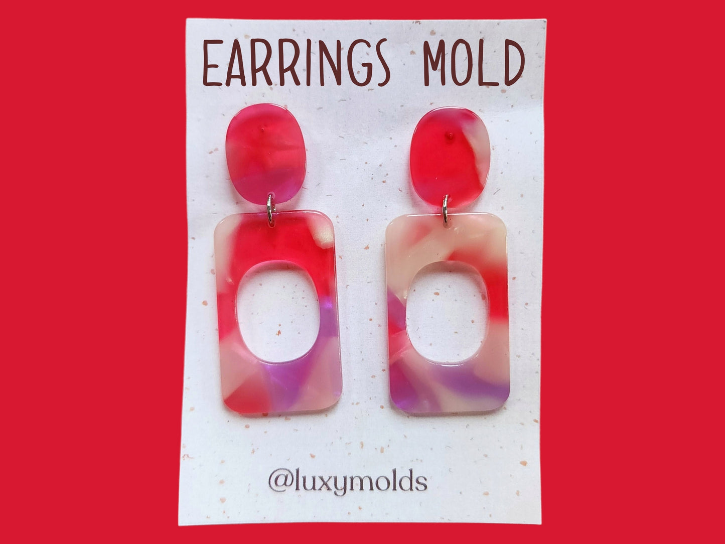 Silicone earrings mold / Silicone epoxy mold / Silicone UV resin molds / Geometry earrings silicone jewelry mold
