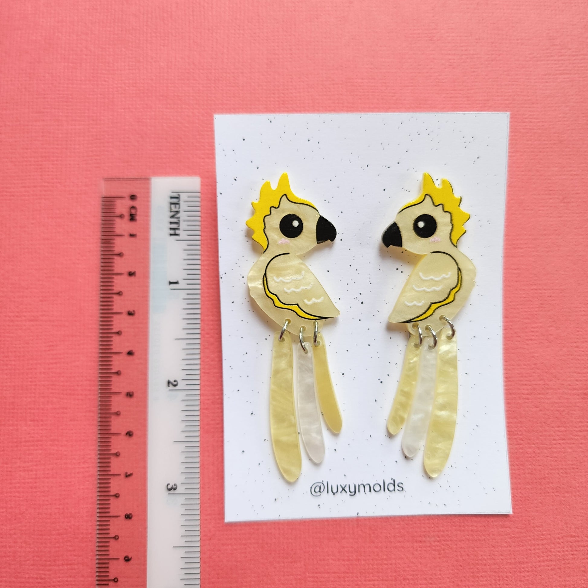Silicone earrings mold / Silicone epoxy mold / Silicone UV resin molds / Parrot earrings silicone jewelry mold