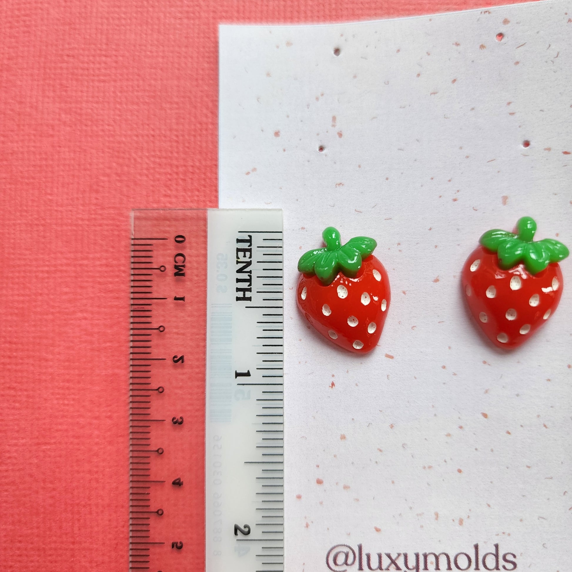 Silicone earrings mold / Silicone epoxy mold / Silicone UV resin molds / Strawberry stud earrings silicone jewelry mold