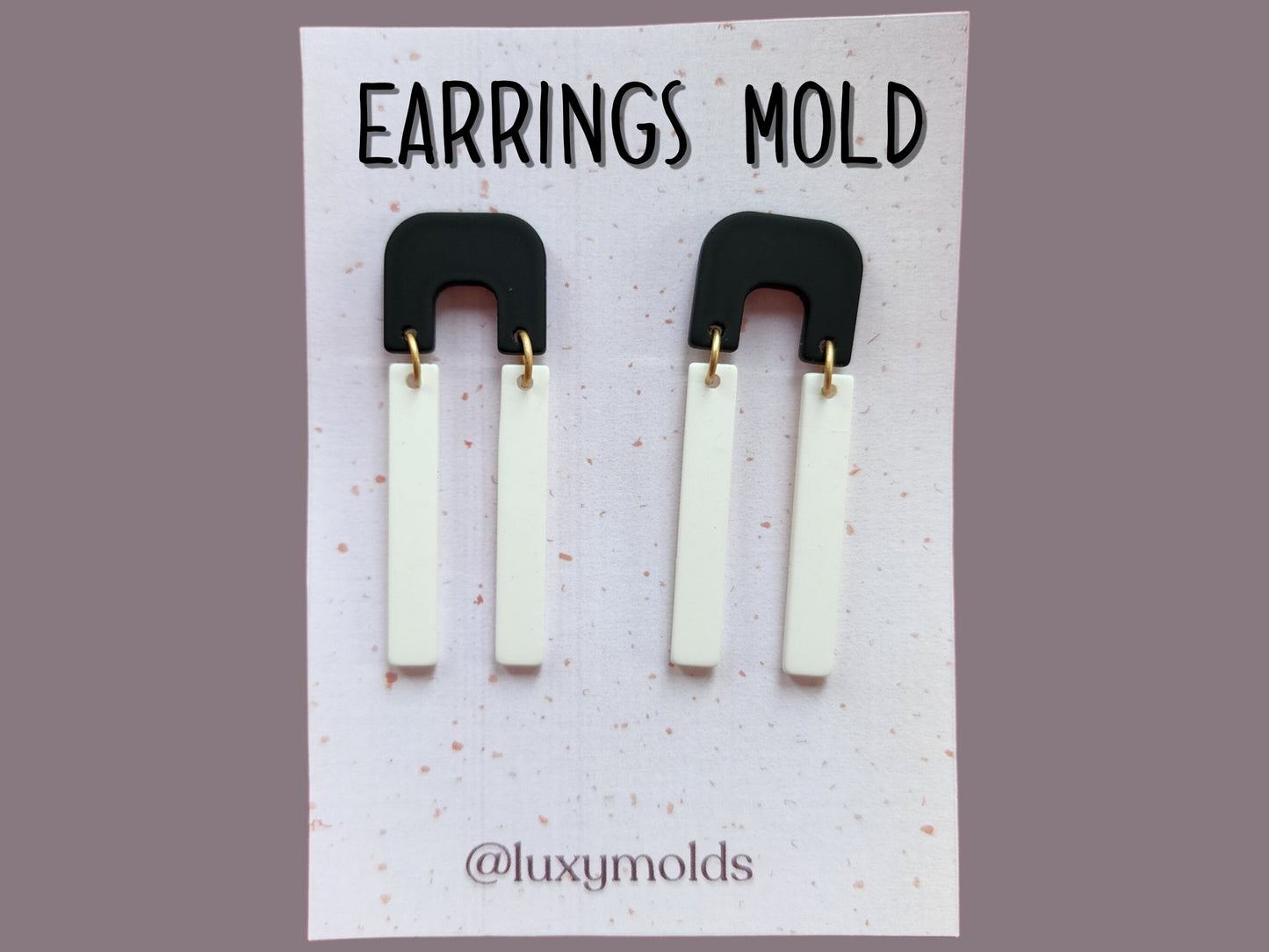Silicone earrings mold / Silicone epoxy mold / Silicone UV resin molds / Geometry Arch earrings silicone jewelry mold