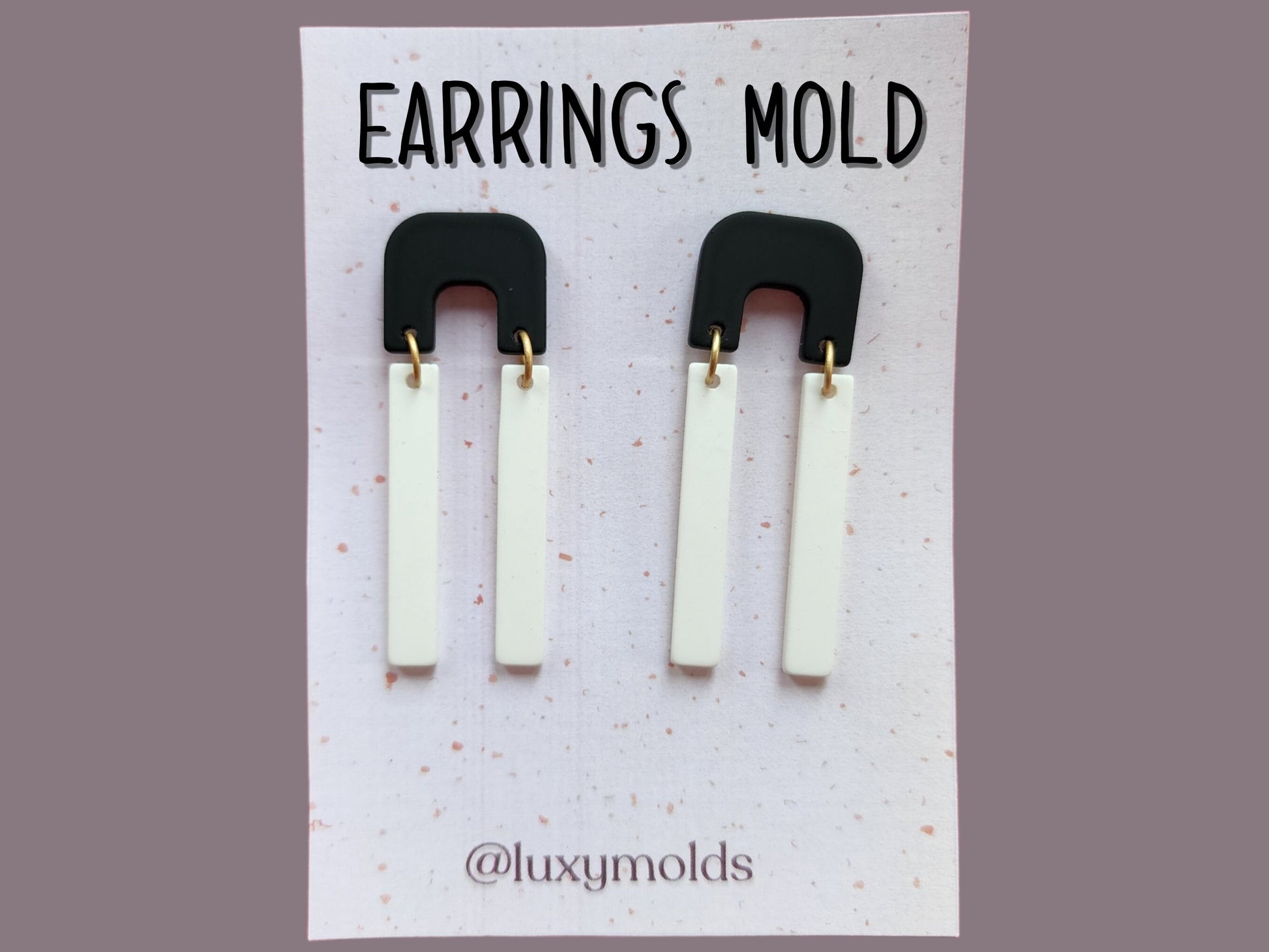 Silicone earrings mold / Silicone epoxy mold / Silicone UV resin molds / Geometry Arch earrings silicone jewelry mold