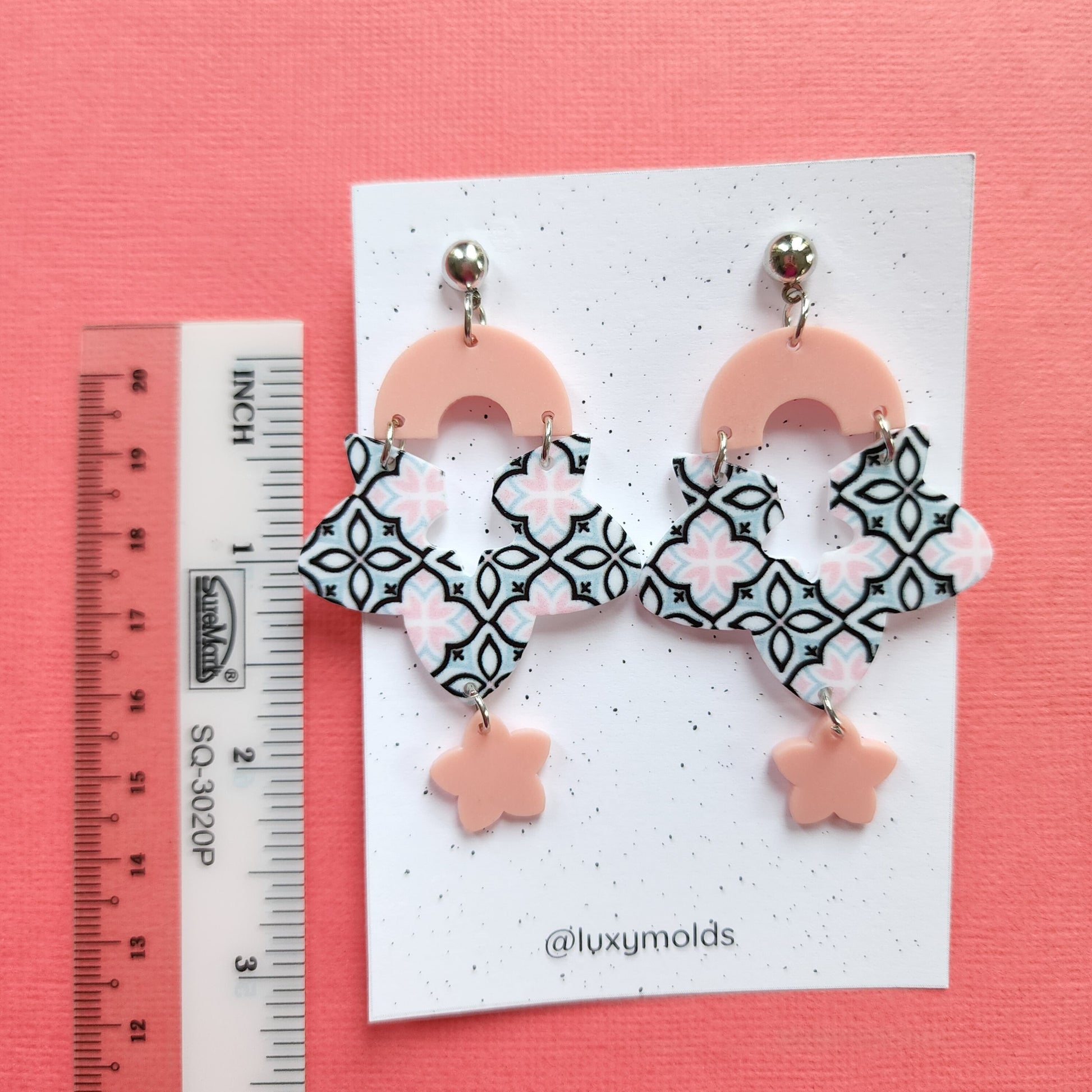 Silicone earrings mold / Silicone epoxy mold / Silicone UV resin molds / Geometry earrings silicone jewelry mold / Matte effect earring mold