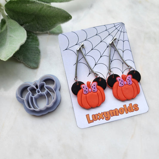 Halloween Polymer Clay cutters Stud earring clay cutters Earrings molds Polymer clay tool Pumpkin mouse sharp cutter stamp