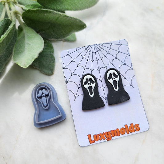 Halloween Polymer Clay cutters Stud earring clay cutters Earrings molds Polymer clay tool Mask sharp cutter stamp