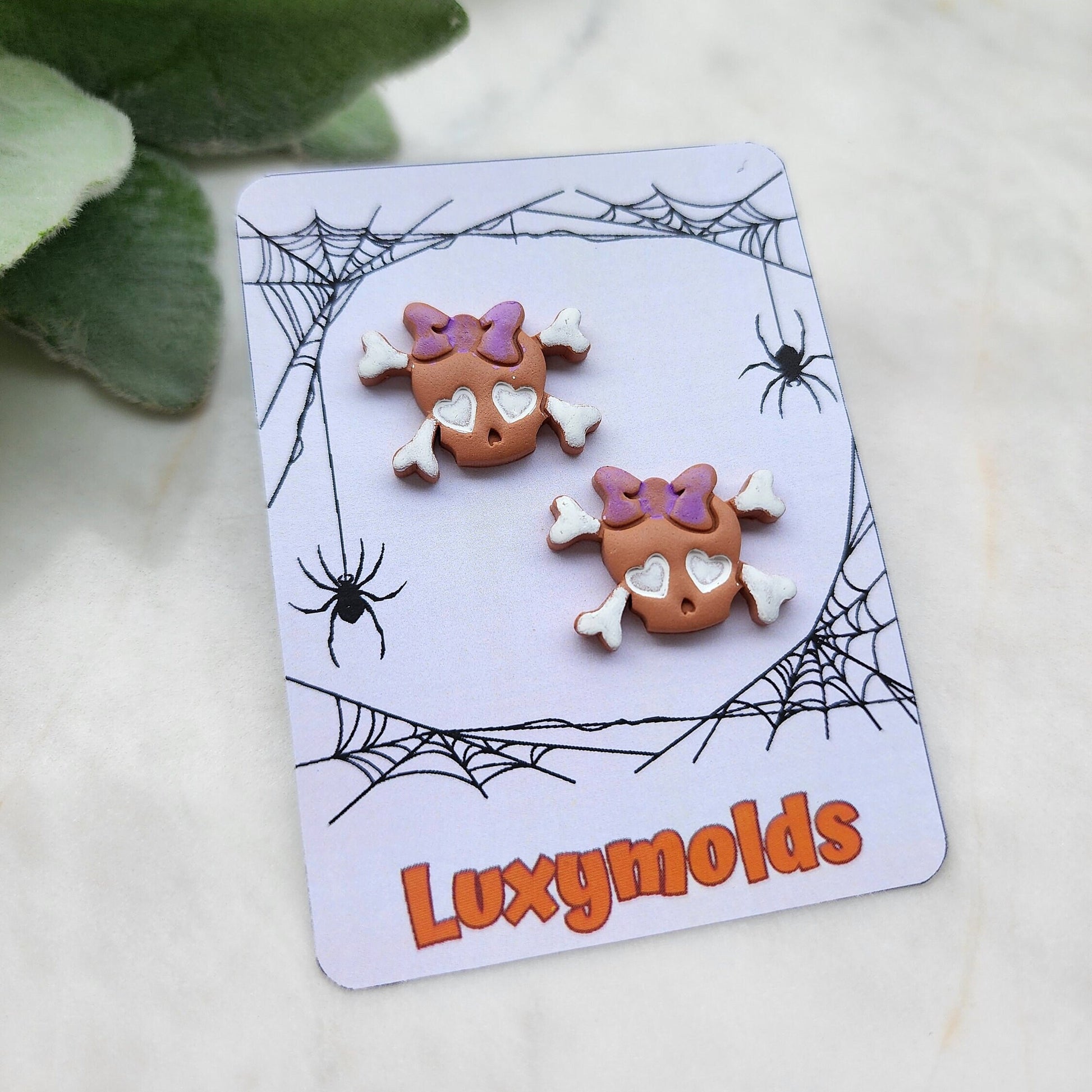 Halloween Polymer Clay cutters Stud earring clay cutters Earrings molds Polymer clay tool Skull bow sharp cutter stamp