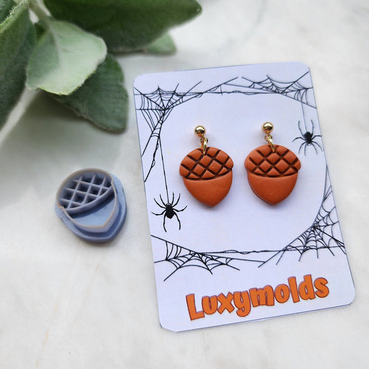 Fall Polymer Clay cutters Stud earring clay cutters Earrings molds Polymer clay tool Acorn sharp cutter stamp