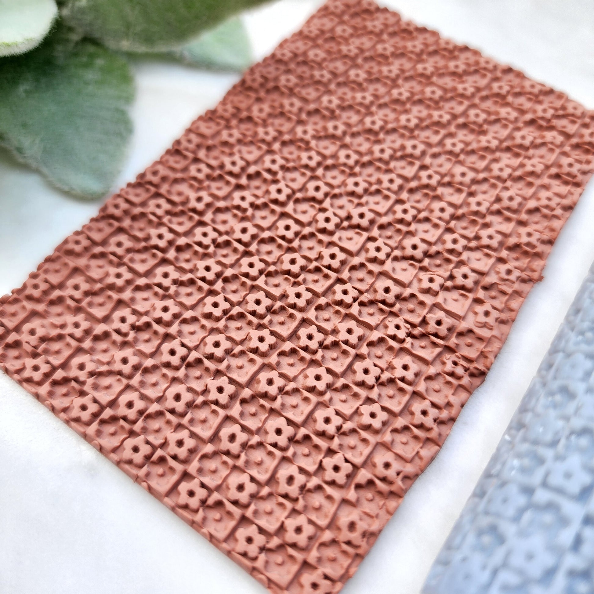 Polymer clay texture roller clay stamp 3D printed embossing Polymer clay tool Vintage pattern roller Flower pattern texture Clay cutters