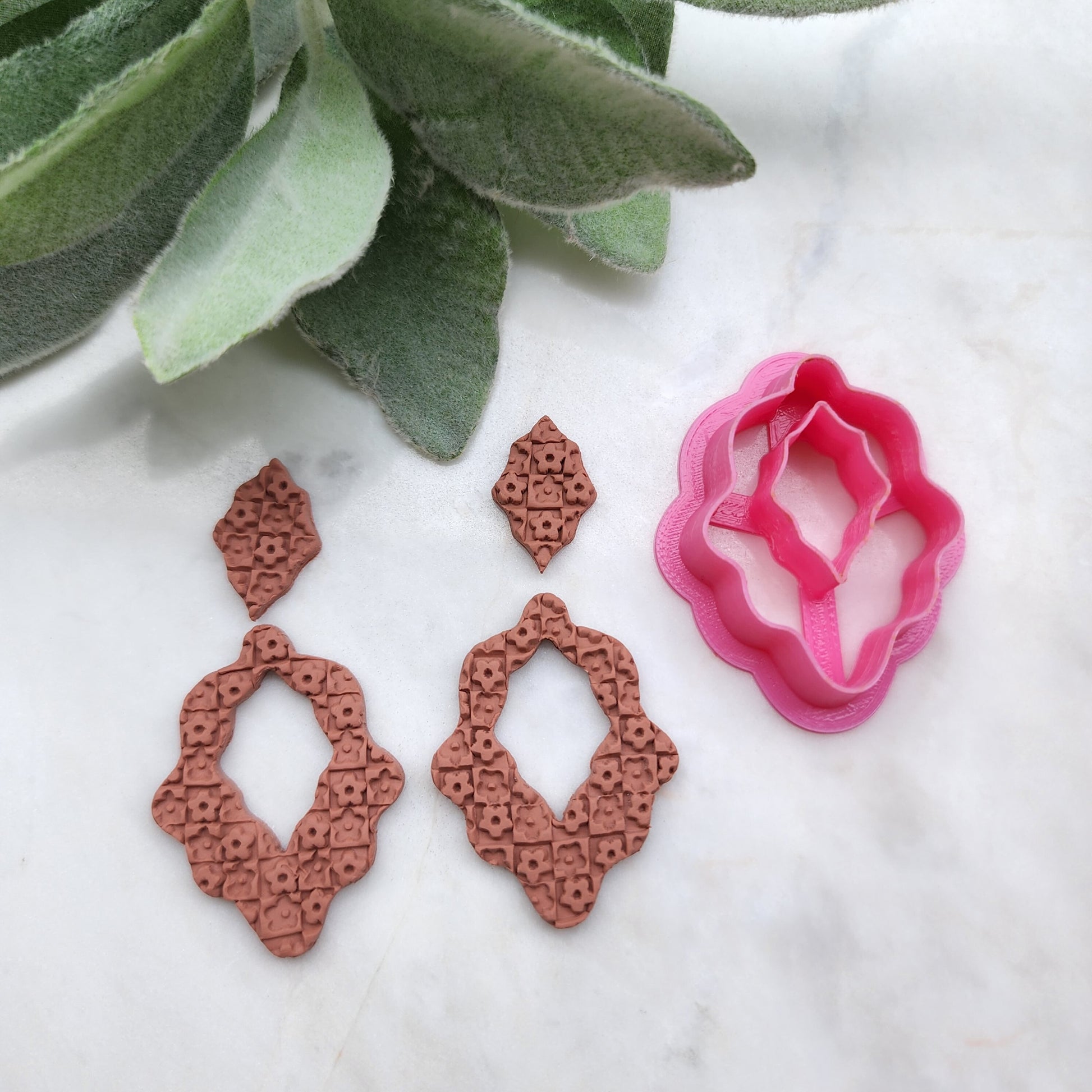 Earrings Polymer clay 3D cutters Jewelry mold