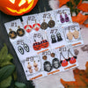 Halloween Polymer clay earrings / Cat Witch hat Ghost earrings / Halloween earrings / Spider net Pumpkin Clown Bat earrings / Clay jewelry