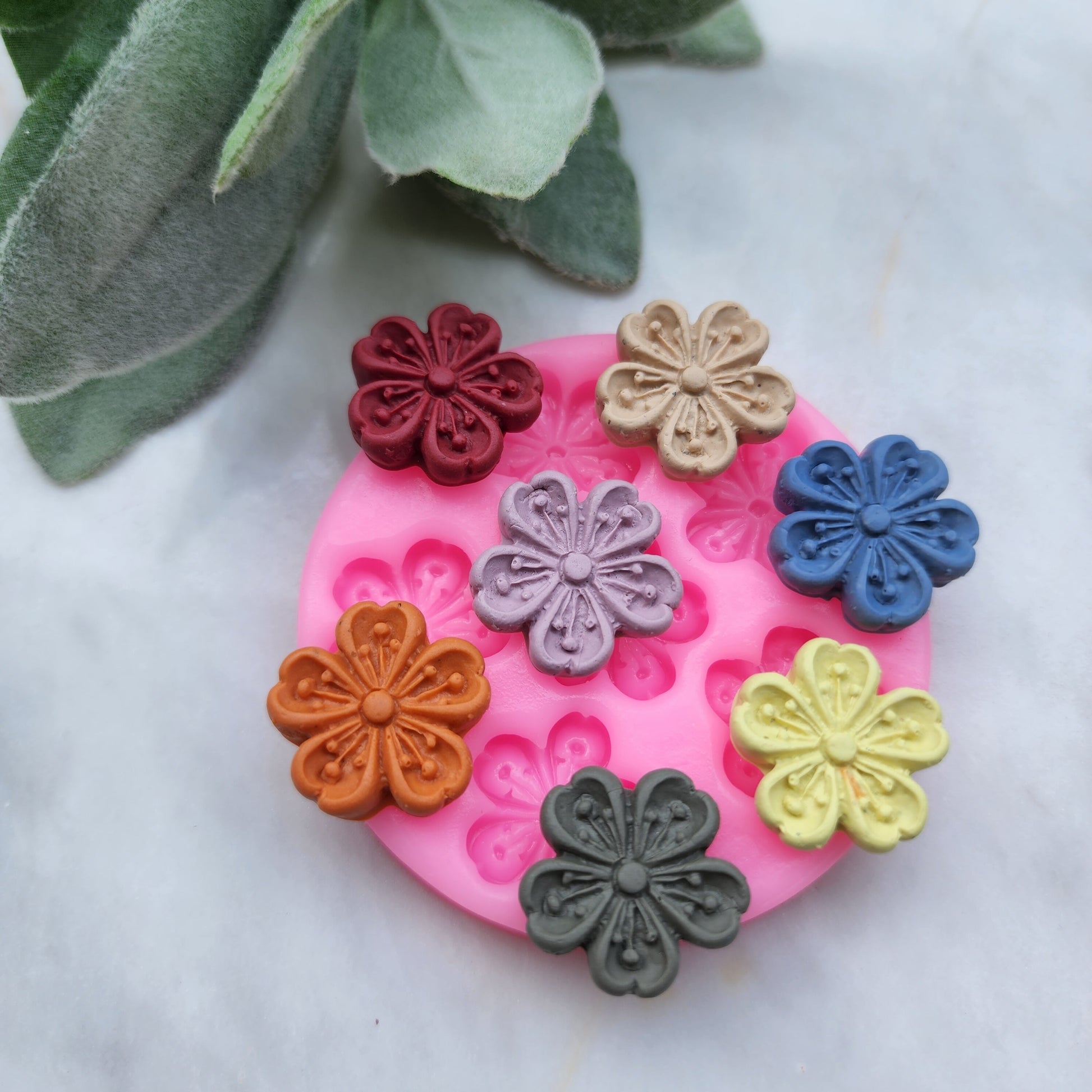 Polymer clay mold Silicone earrings mold "Flower" Summer mold mould for resin and polymer clay Polymer clay tool Clay cutter Clay texture
