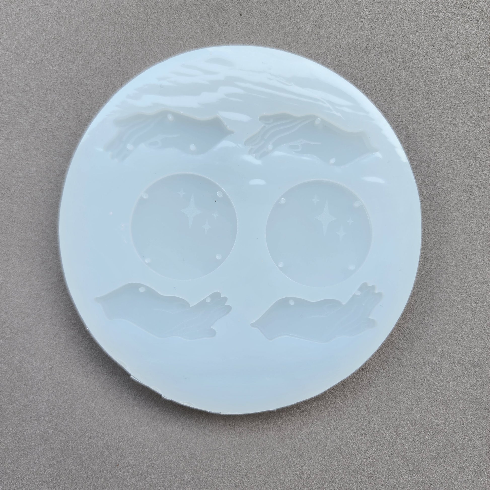 Silicone earrings mold "Save planet" for resin and epoxy