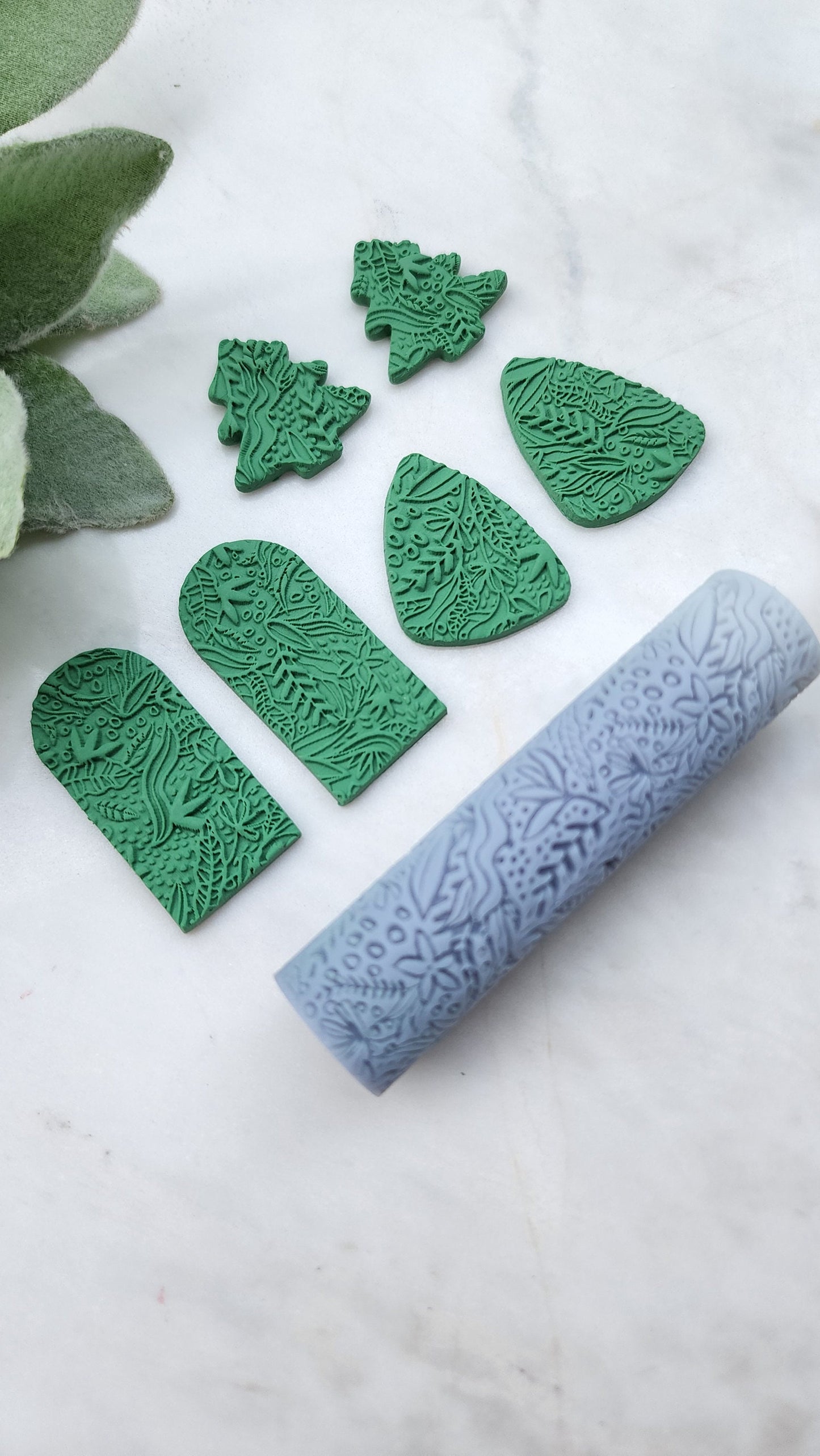 Polymer clay texture roller clay stamp 3D printed embossing Polymer clay tool Flower pattern roller Floral pattern texture Clay cutter