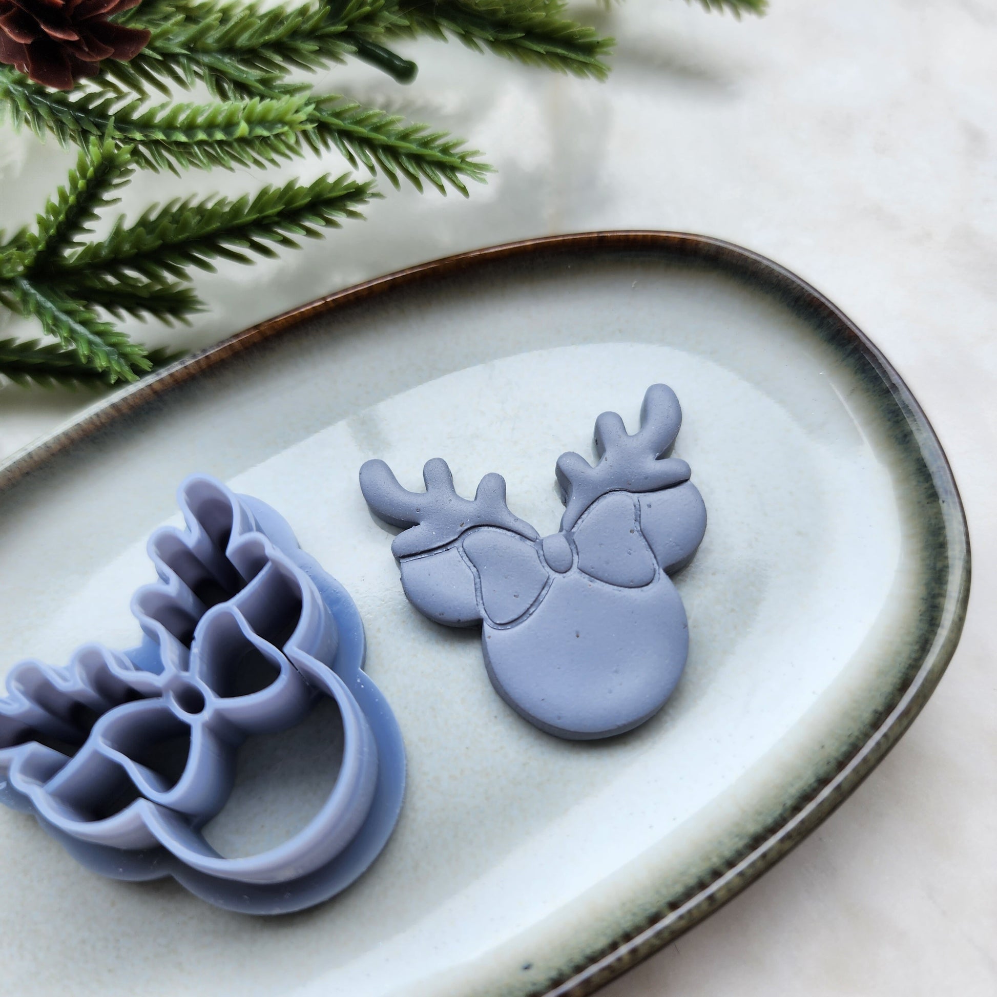 Christmas Polymer Clay cutters Reindeer Earrings molds Polymer clay tool sharp cutter stamp Jewelry stud earrings cutters