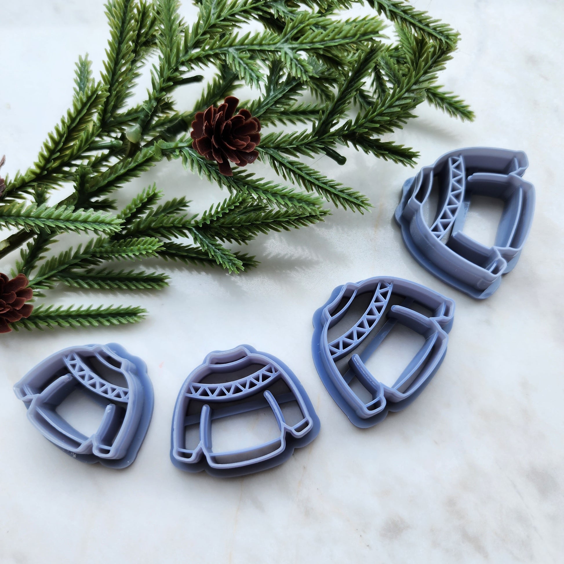 Christmas Polymer Clay cutters Sweater Earrings molds Polymer clay tool sharp cutter stamp Jewelry stud earrings cutters