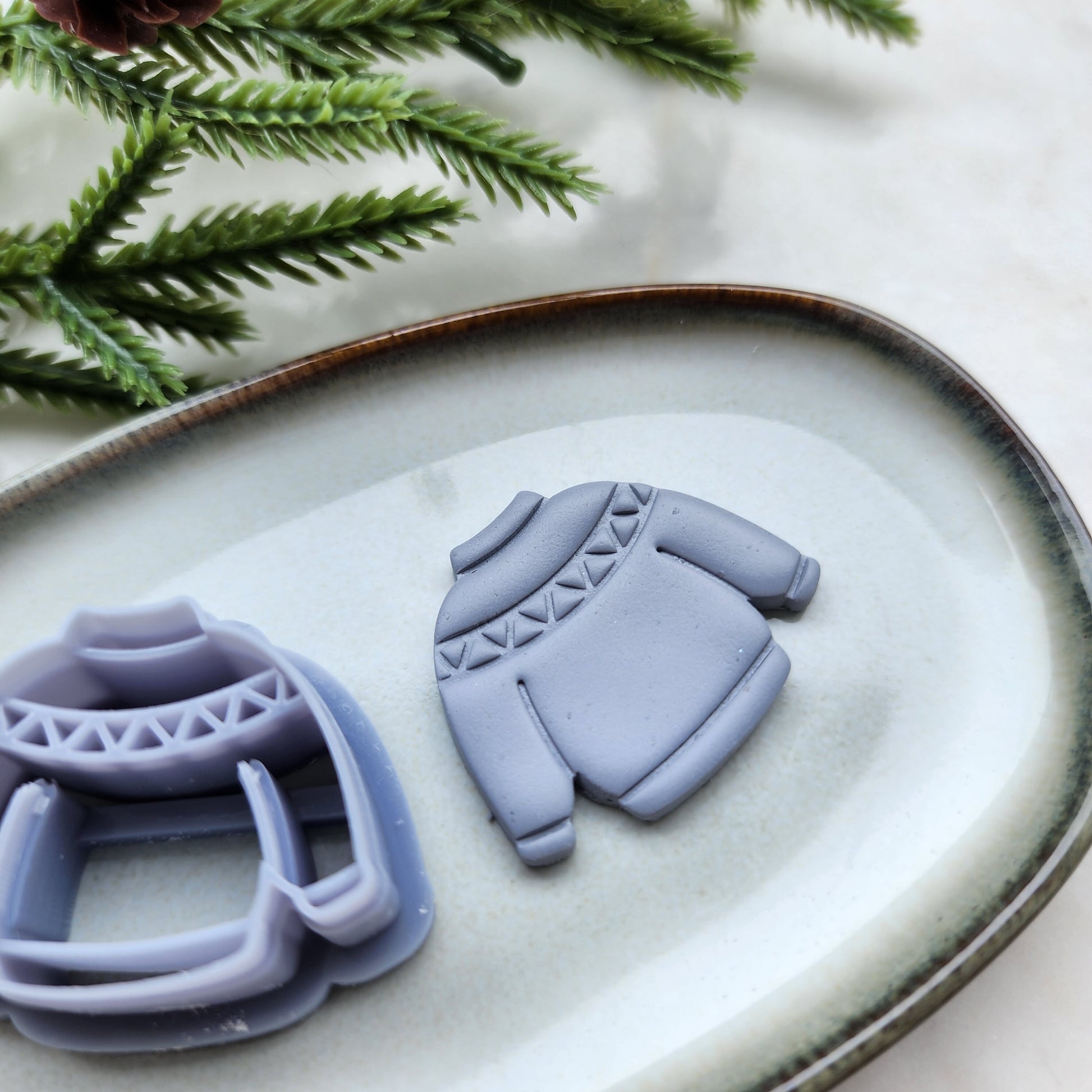 Christmas Polymer Clay cutters Sweater Earrings molds Polymer clay tool sharp cutter stamp Jewelry stud earrings cutters