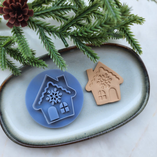 Christmas Polymer Clay cutters Gnome house Earrings molds Polymer clay tool sharp cutter stamp Jewelry stud earrings cutters