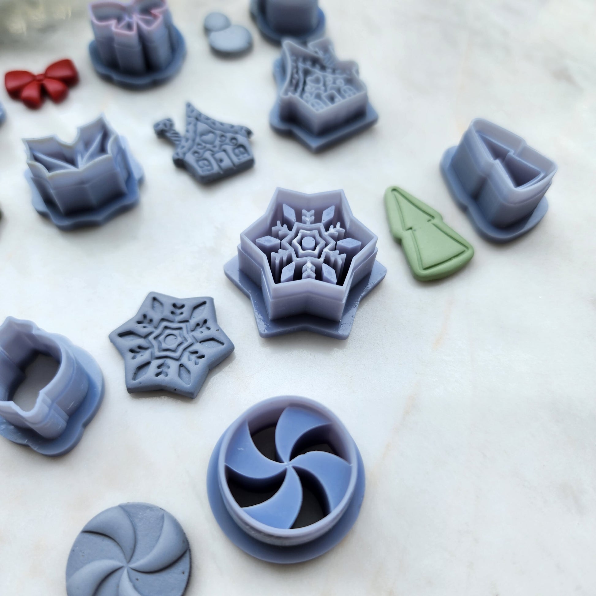 Christmas Polymer Clay cutters Mini cutters Earrings molds Polymer clay tool sharp cutter stamp Jewelry stud earrings cutters