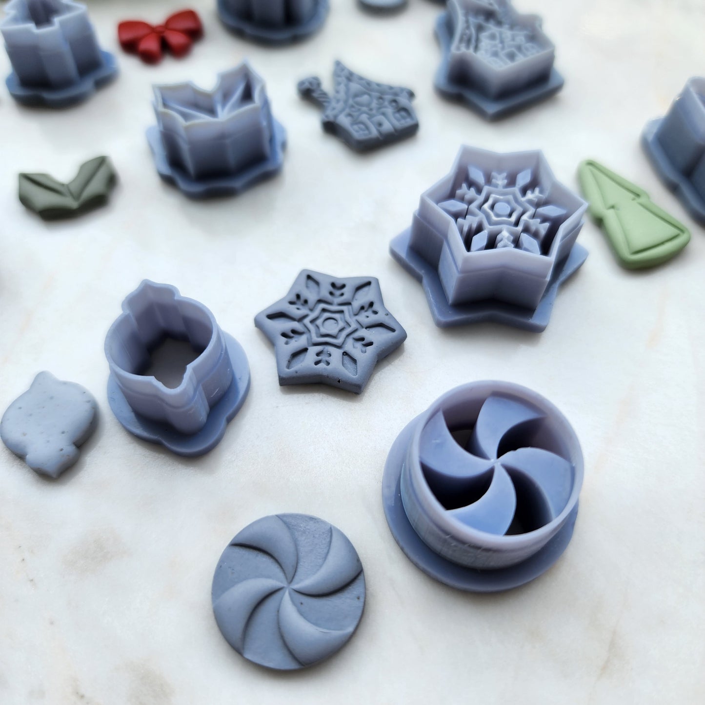 Christmas Polymer Clay cutters Mini cutters Earrings molds Polymer clay tool sharp cutter stamp Jewelry stud earrings cutters