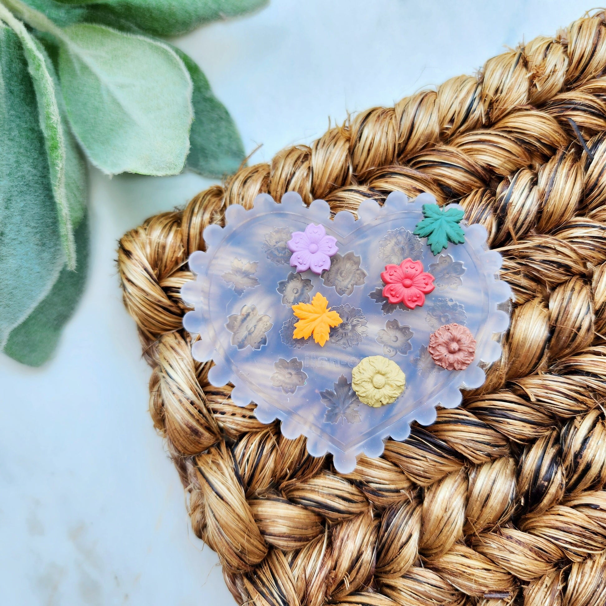 Polymer clay mini mold Silicone earrings mold "Micro flowers" Summer mold for resin and polymer clay Polymer clay tool Clay texture