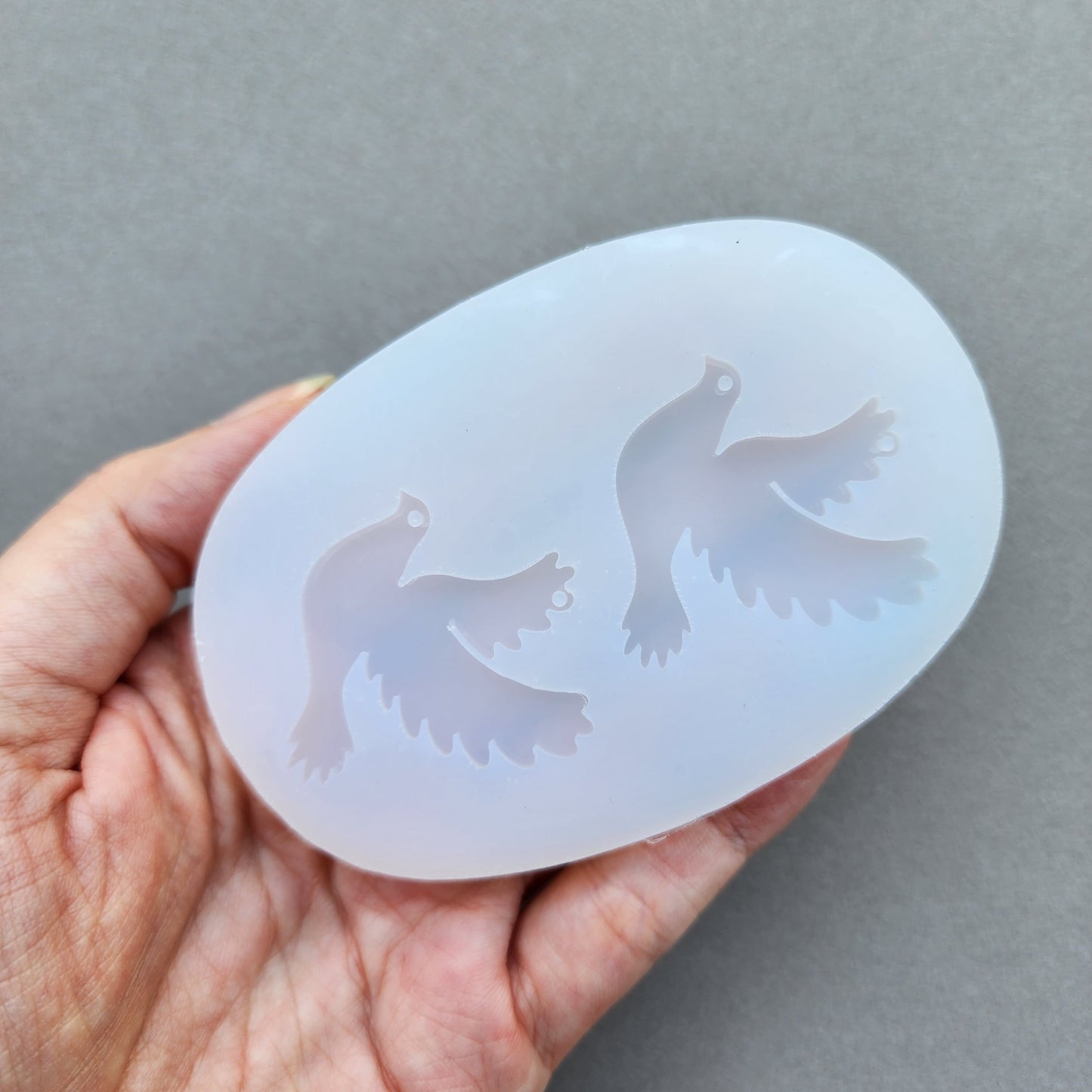 Silicone earrings mold / Silicone epoxy mold / Silicone earring moulds / Silicone UV resin molds / Pigeon earring silicone jewelry mold