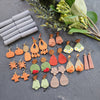 Mini Polymer clay texture rollers clay stamp 3D printed embossing Clay tools supplies Sandpaper Floral Leaves Rattan pattern rollers