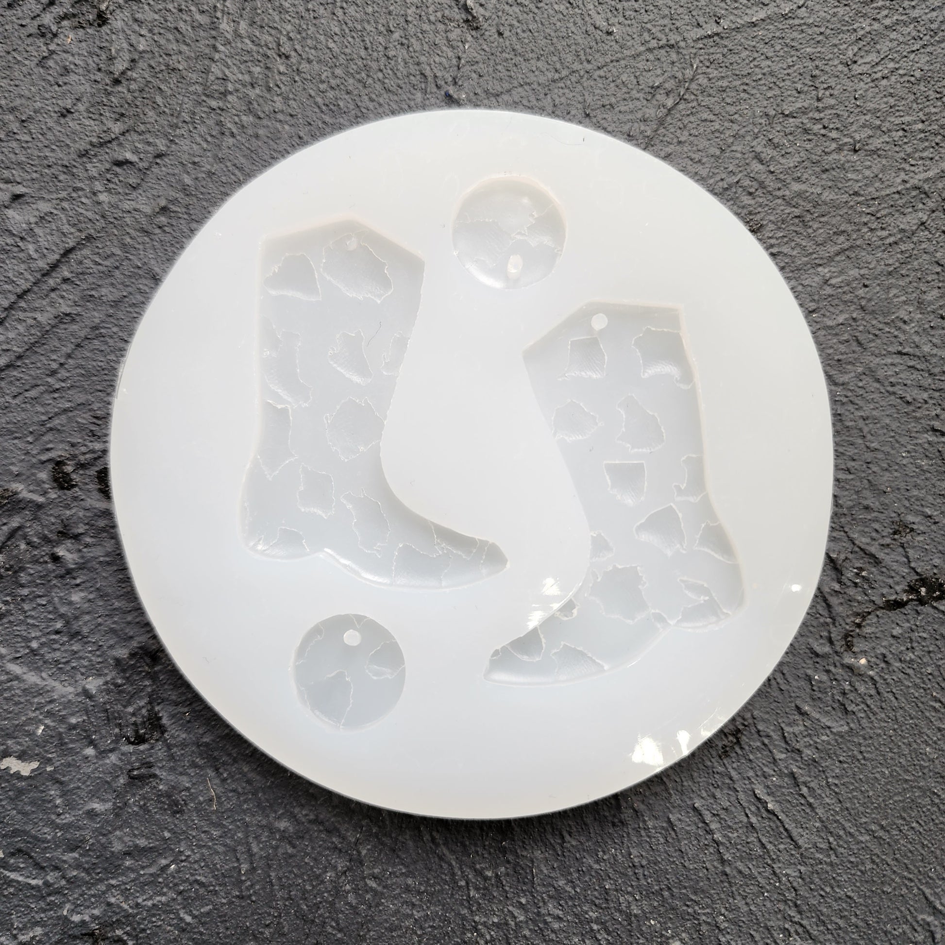 Silicone earrings mold / Silicone epoxy mold / Silicone UV resin molds / Boots earrings silicone jewelry mold / Matte effect earring mold
