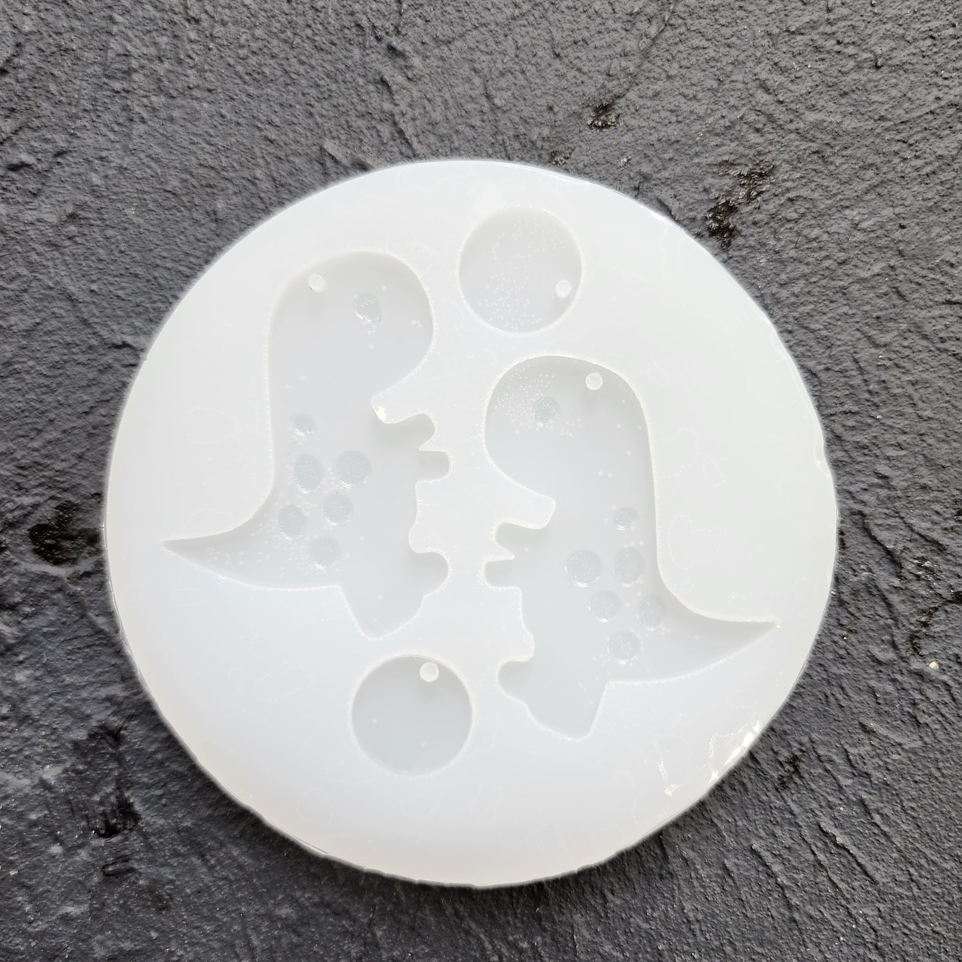 Silicone earrings mold / Silicone epoxy mold / Silicone UV resin molds / Dinosaur earrings silicone jewelry mold / Matte effect earring mold