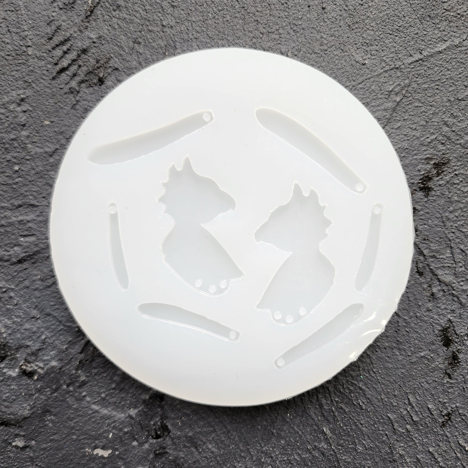 Silicone earrings mold / Silicone epoxy mold / Silicone UV resin molds / Parrot earrings silicone jewelry mold