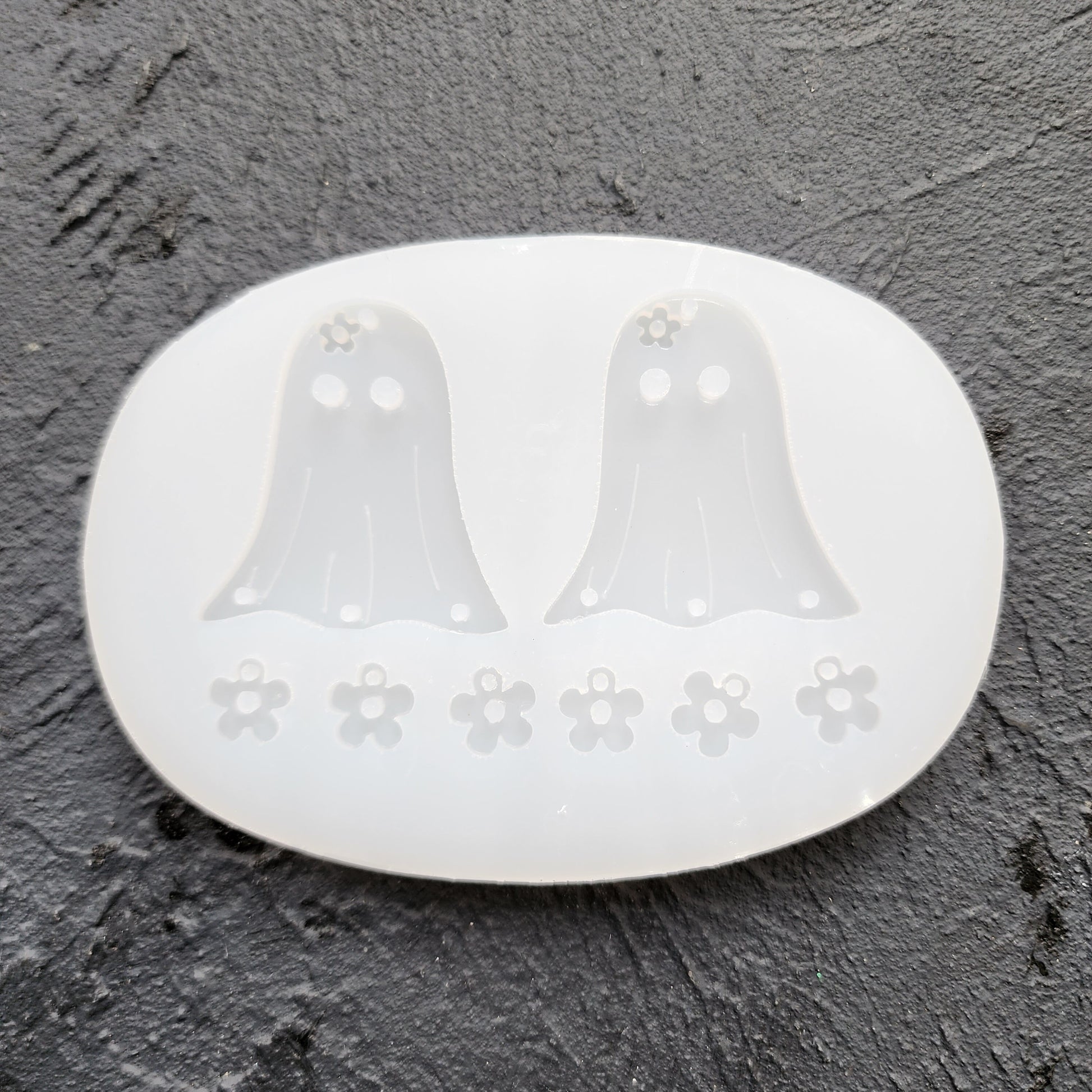 Silicone earrings mold / Silicone epoxy mold / Silicone UV resin molds / Halloween Ghost earrings silicone jewelry mold