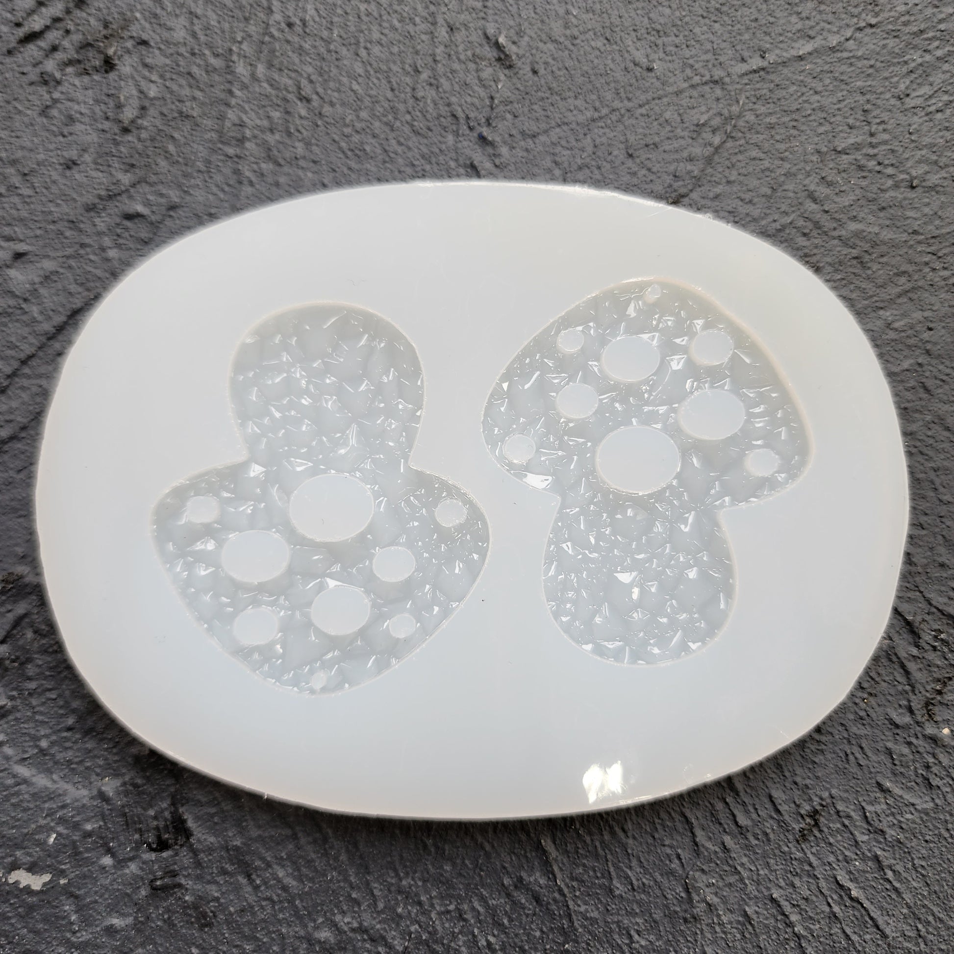 Silicone earrings mold / Silicone epoxy mold / Silicone UV resin molds / Mushroom earrings silicone jewelry mold
