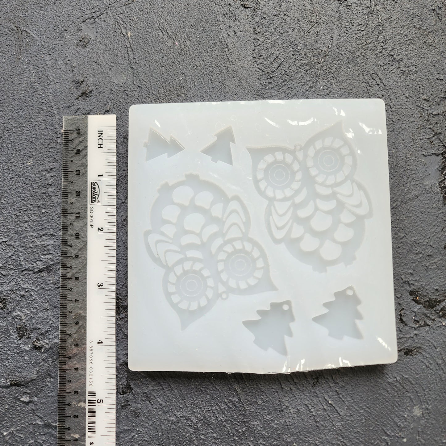 Silicone earrings mold / Silicone epoxy mold / Silicone UV resin molds / Owl earrings silicone jewelry mold