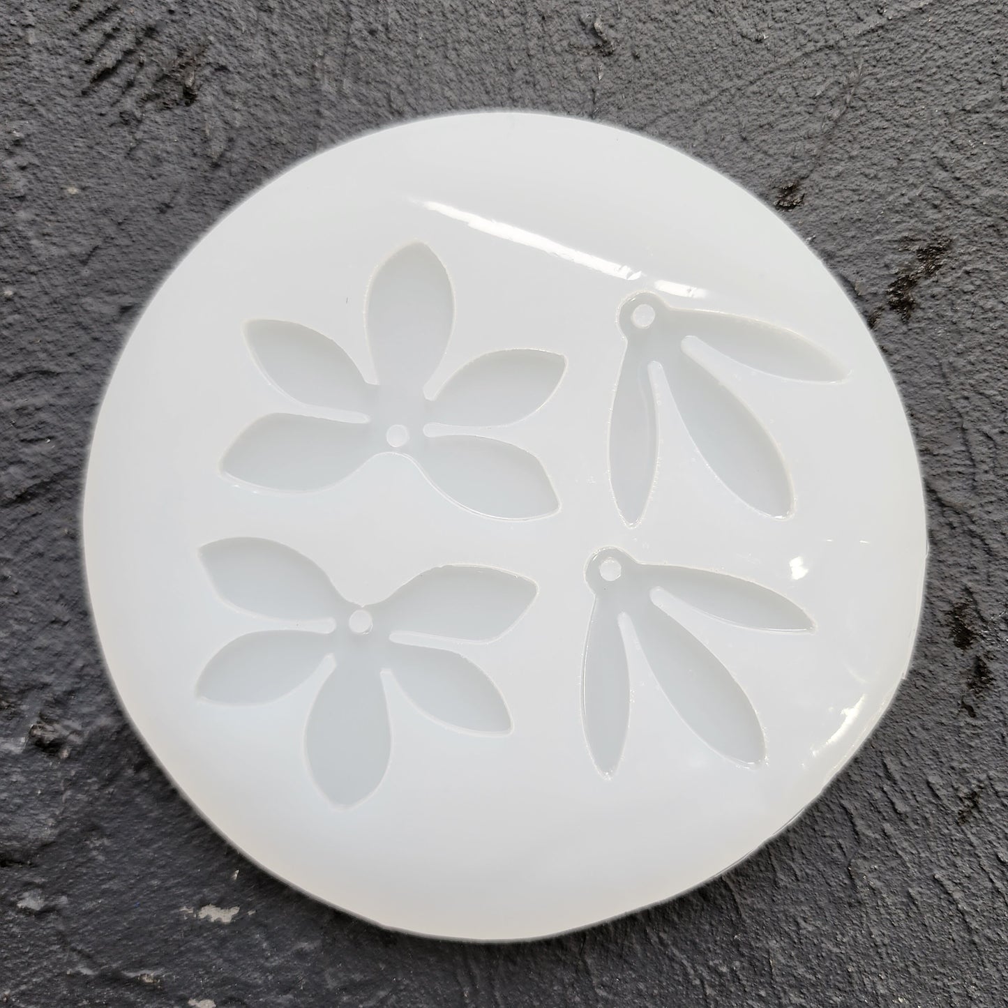 Silicone earrings mold / Silicone epoxy mold / Silicone UV resin molds / Floral drop earrings silicone jewelry mold