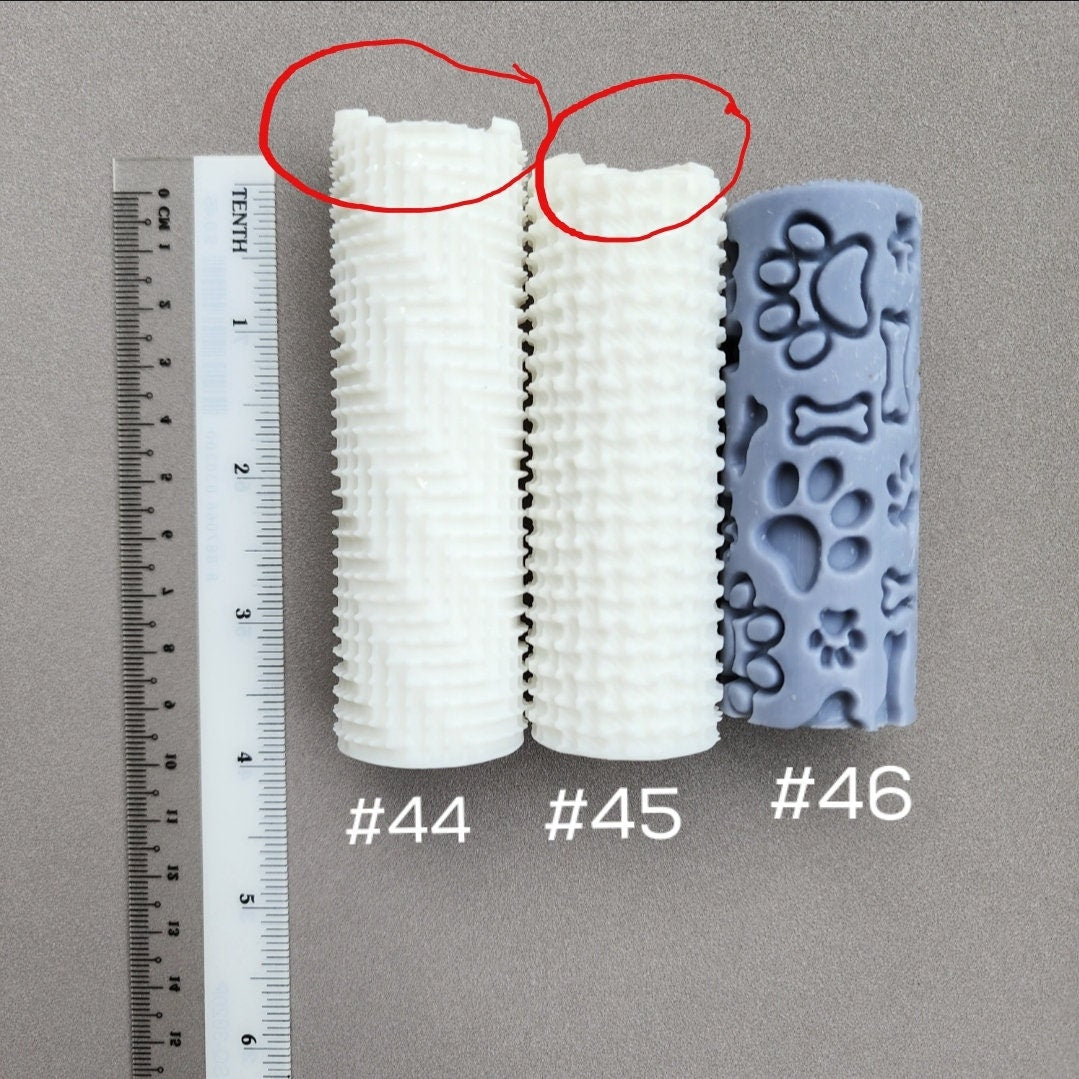 SALE Polymer clay texture roller clay stamp 3D printed embossing B GRADE