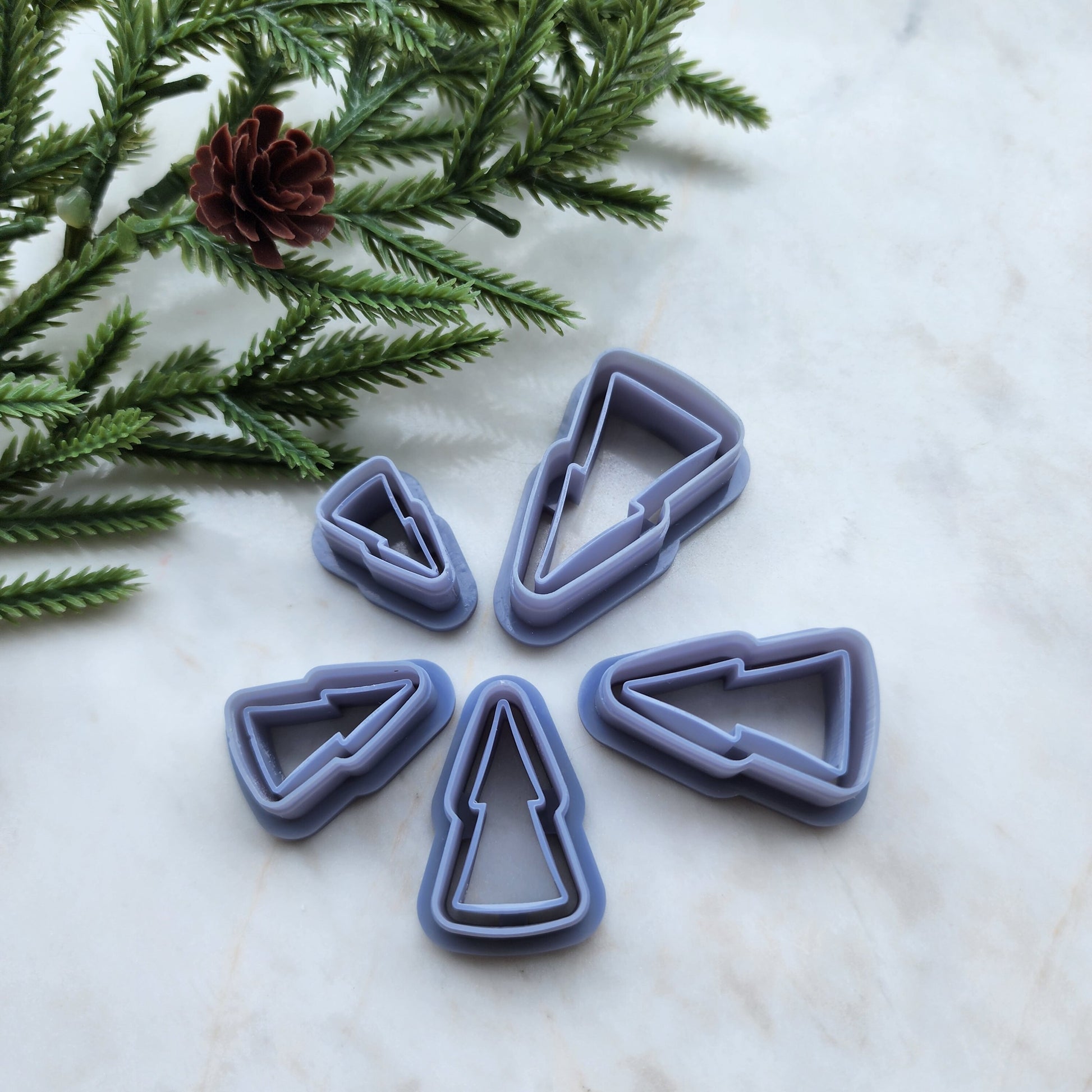 Christmas Polymer Clay cutters Christmas tree Earrings molds Polymer clay tool sharp cutter stamp Jewelry stud earrings cutters