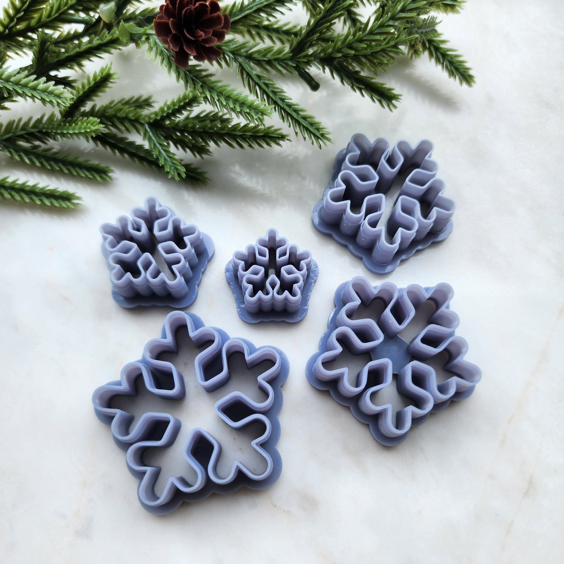 Christmas Polymer Clay cutters Snowflake Earrings molds Polymer clay tool sharp cutter stamp Jewelry stud earrings cutters
