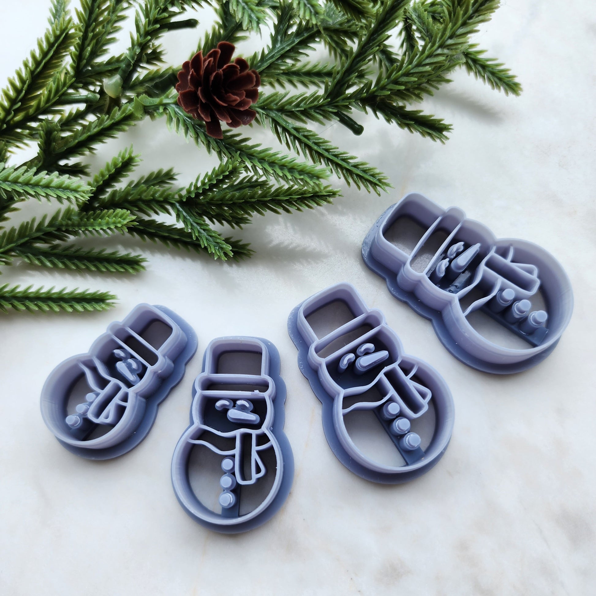 Christmas Polymer Clay cutters Snowman Earrings molds Polymer clay tool sharp cutter stamp Jewelry stud earrings cutters