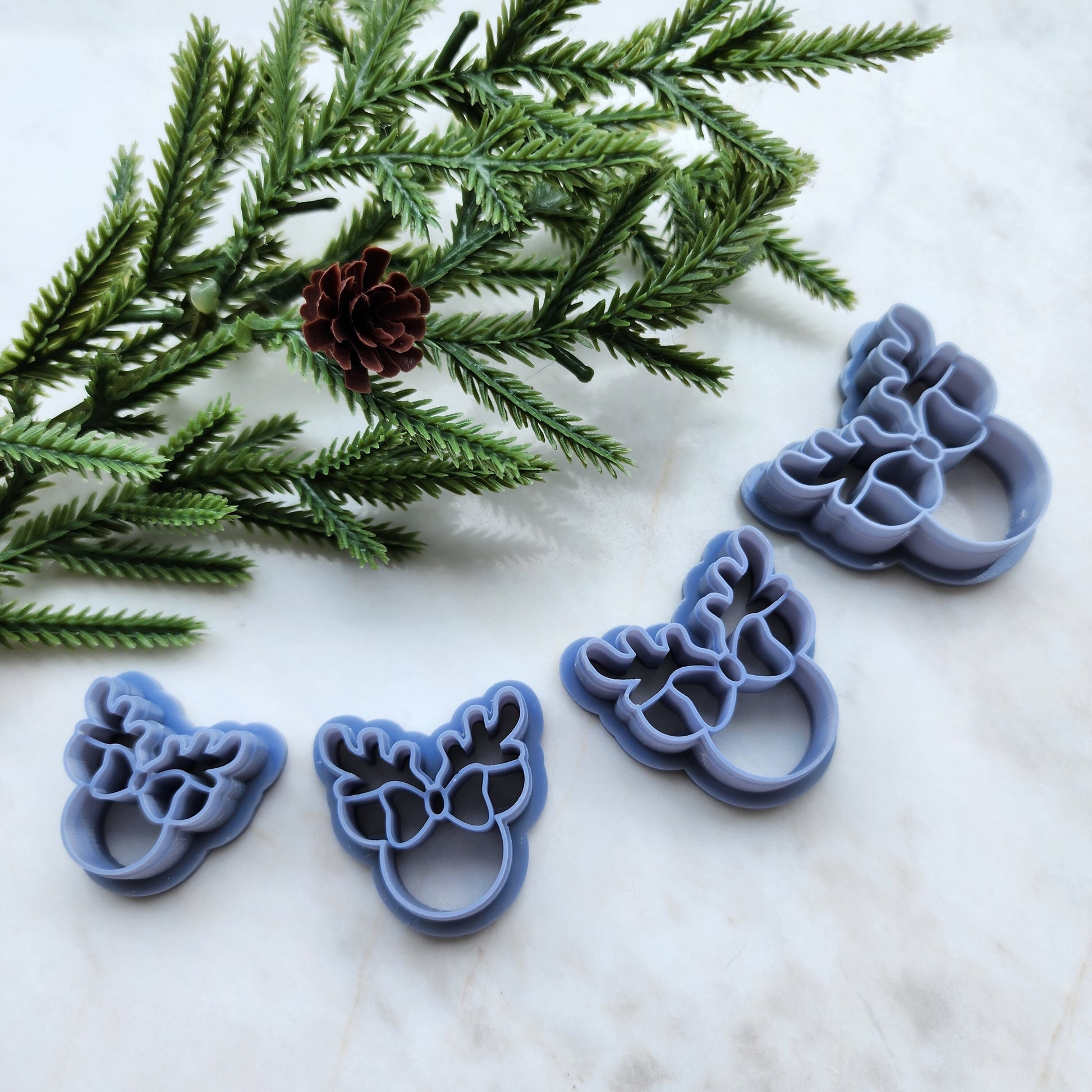 Christmas Polymer Clay cutters Reindeer Earrings molds Polymer clay tool sharp cutter stamp Jewelry stud earrings cutters