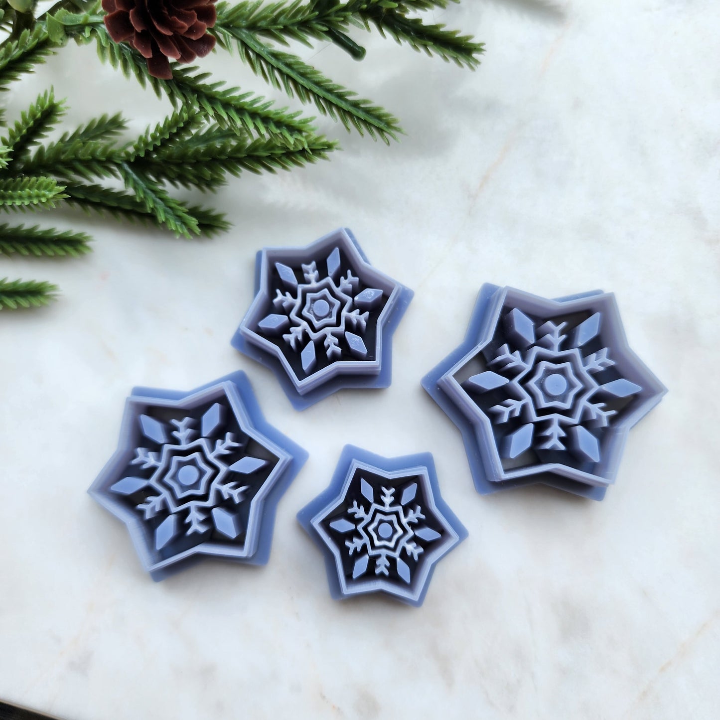 Christmas Polymer Clay cutters Snowflake Earrings molds Polymer clay tool sharp cutter stamp Jewelry stud earrings cutters