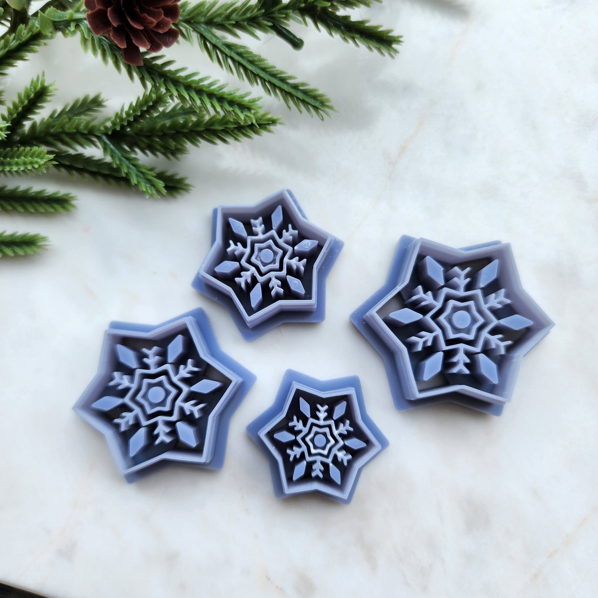 Christmas Polymer Clay cutters Snowflake Earrings molds Polymer clay tool sharp cutter stamp Jewelry stud earrings cutters