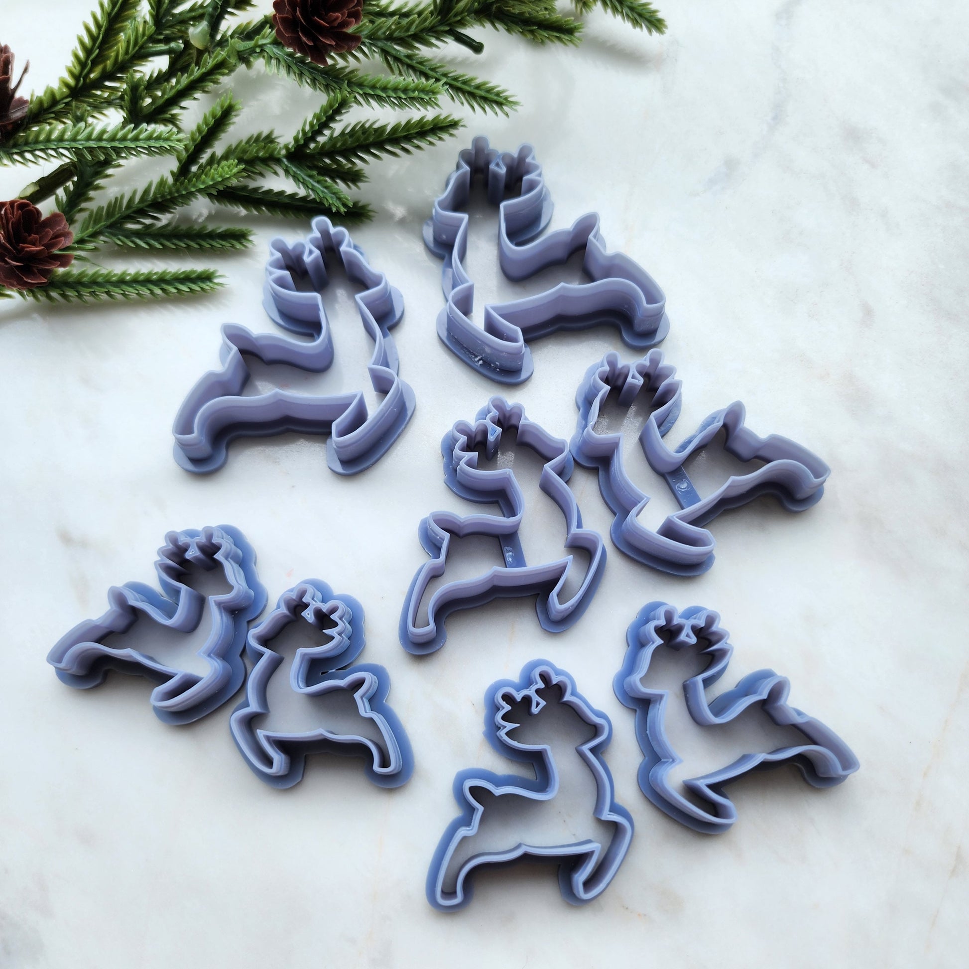 Christmas Polymer Clay cutters Raindeer Earrings molds Polymer clay tool sharp cutter stamp Jewelry stud earrings cutters