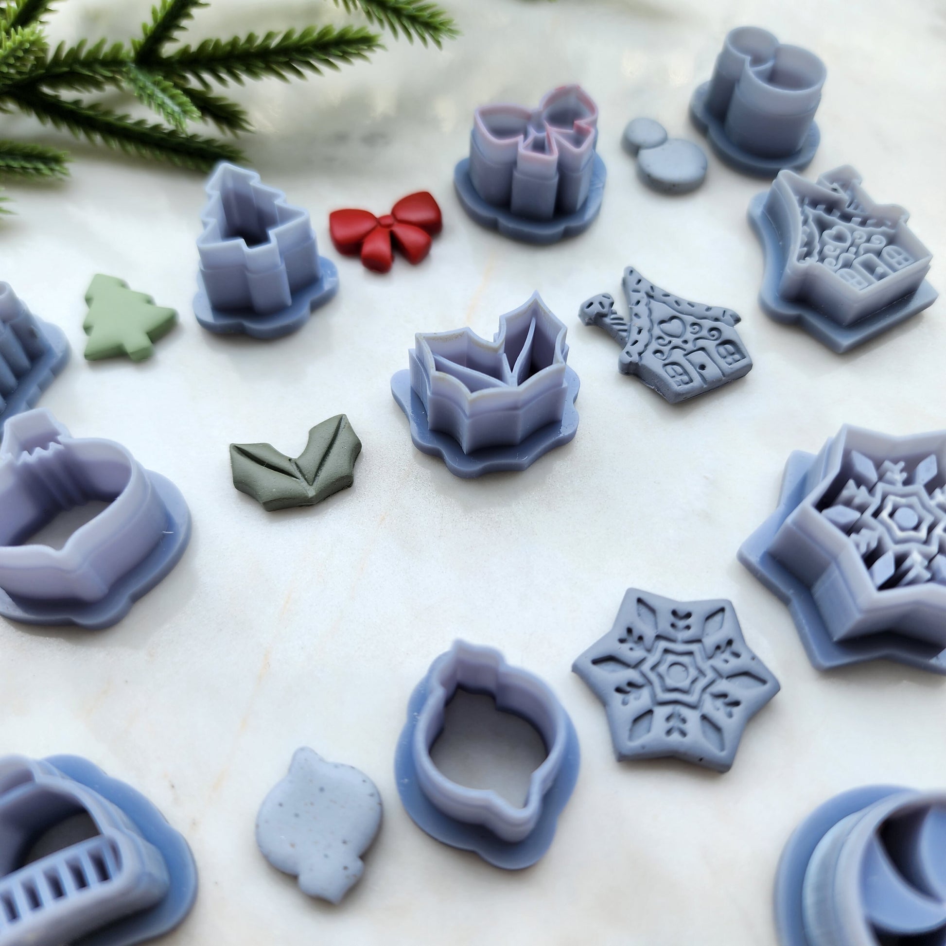 Christmas Polymer Clay cutters Mini cutters Earrings molds Polymer clay tool sharp cutter stamp Jewelry stud earrings cutters